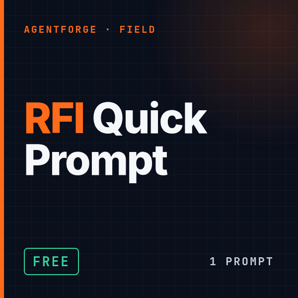 RFI Quick Prompt pack cover